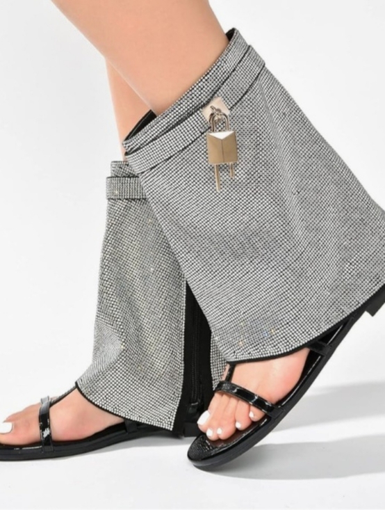 Cape Robbin Shoes - Cape Robbin Shiloha Sandal Black W/Bling